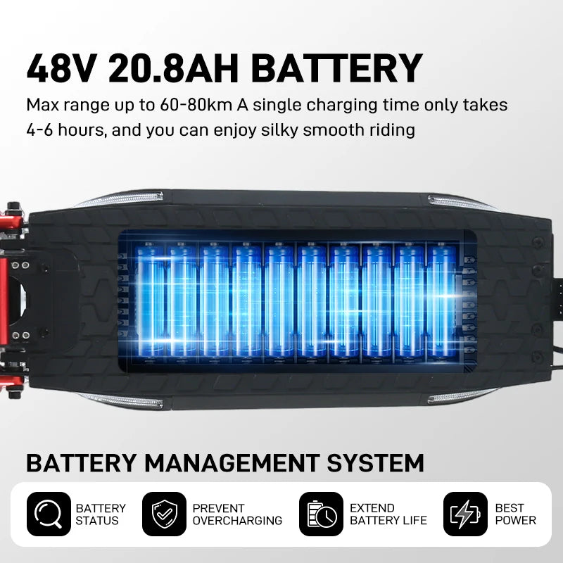 Mankeel MX-14 Pro Adult Electric Scooter 800W 48V 20.8Ah Off-Road Escooter 10" Off-Road Tire Foldable E-Scooter