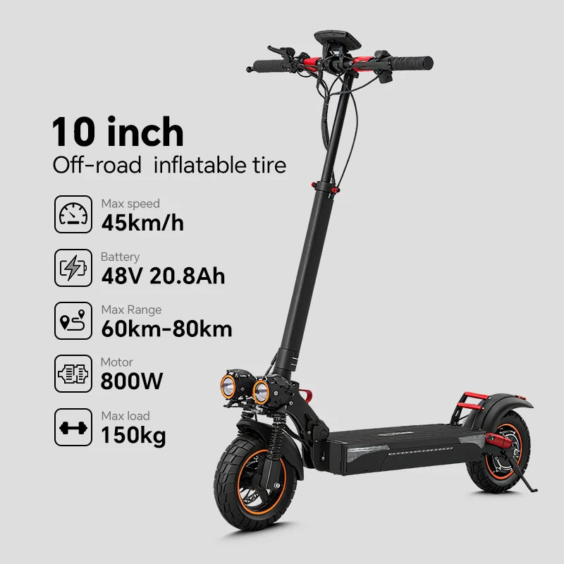 Mankeel MX-14 Pro Adult Electric Scooter 800W 48V 20.8Ah Off-Road Escooter 10" Off-Road Tire Foldable E-Scooter