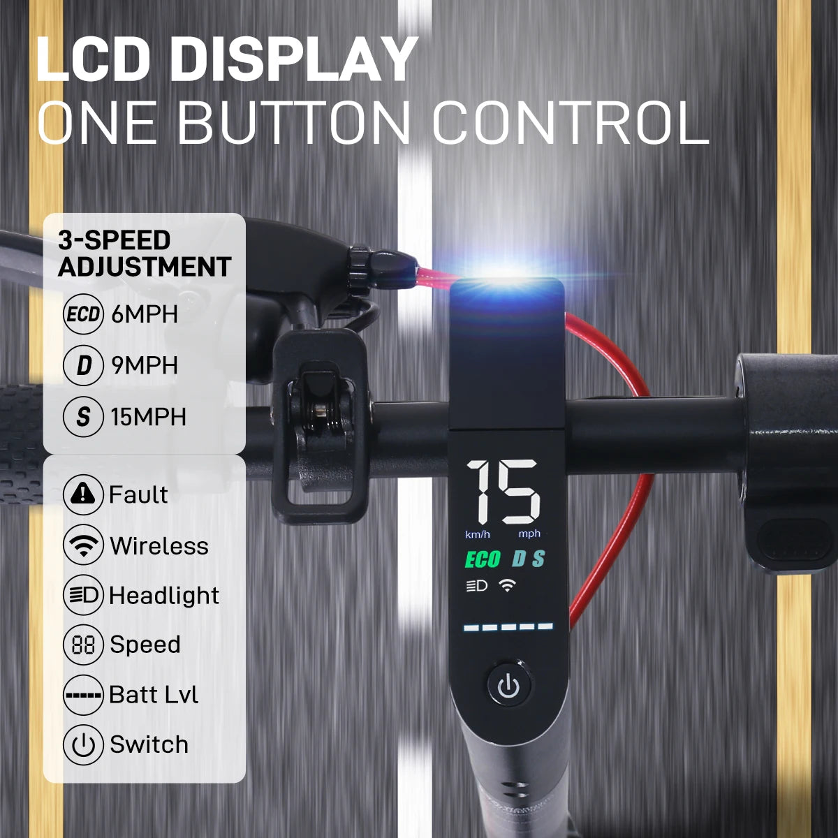 350W Electric Scooter 36V High Capacity Battery 10.4Ah Dual Shock Absorption 40km Max Rannge 8.5Inch Tyres Foldable Escooter