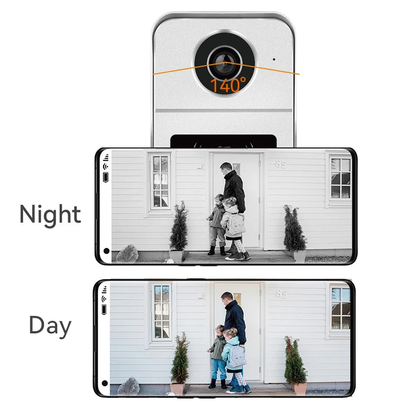 4 Wire Digital Video Intercom System 7 / 10.1 Inch Wireless WIFI Monitor 1080P Doorphone Camera Video Doorbell Card Tuya Unlock
