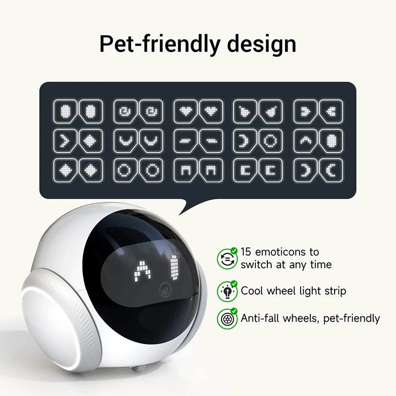 AIOOK Smart Robot Camera 5G WiFi HD 2K Camera Pet Tracking Laser Indicator TUYA Pet Camera Auto Charging Auto Obstacle Avoidance