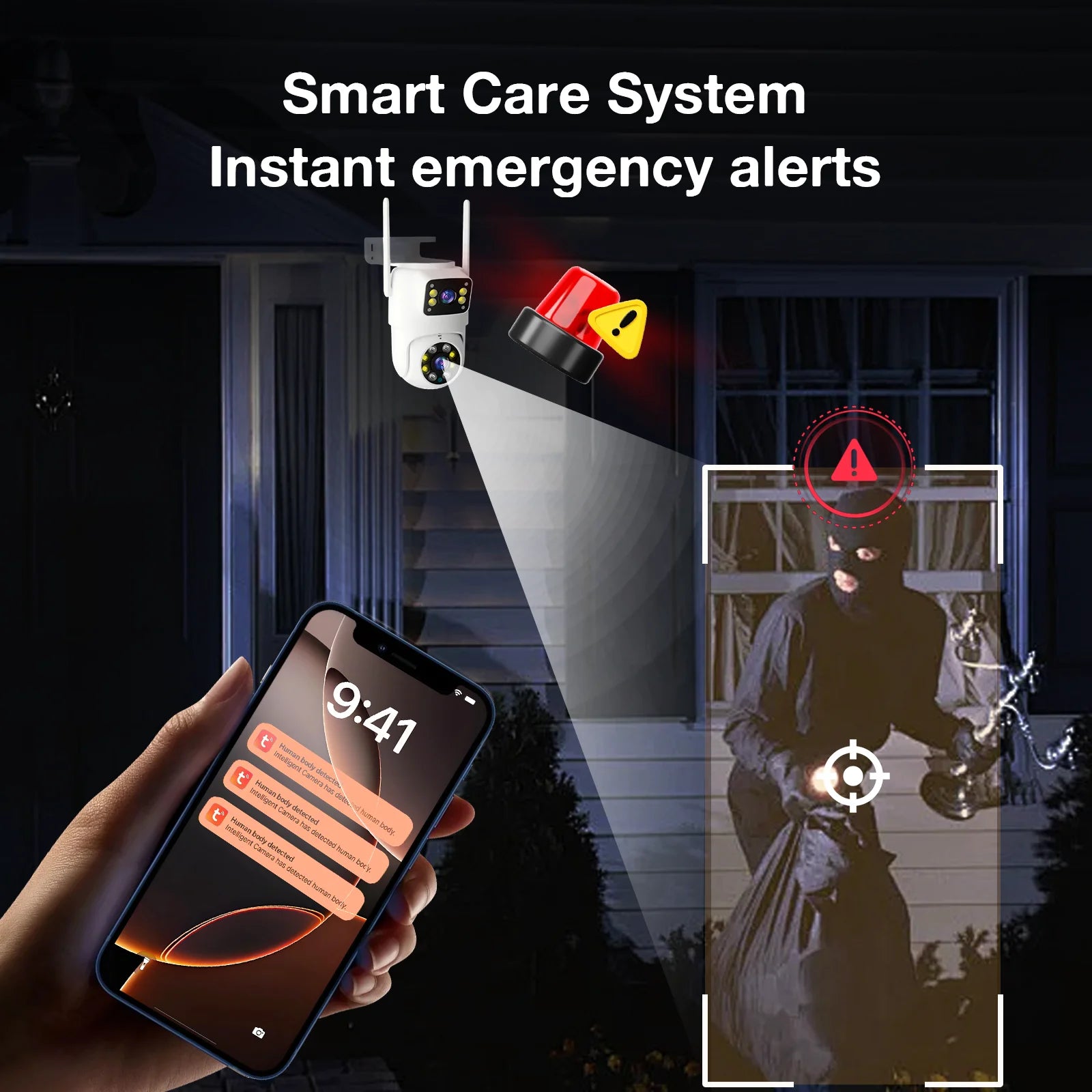 10MP Dual Lens Tuya Wifi Camera PTZ Outdoor 4K Wireless Dual Screen Security Camera Auto Tracking Monitoring Video Surveillance