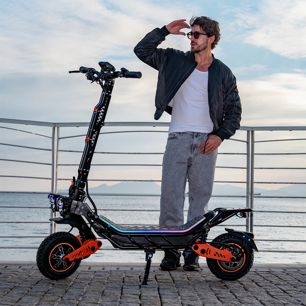 TOFUN TF7 Ultra Electric Scooter 60V 23.4Ah Max Speed 70km/h 75km Range 12'' Tire Dual Shock Absorbing Folding EScooter Adults