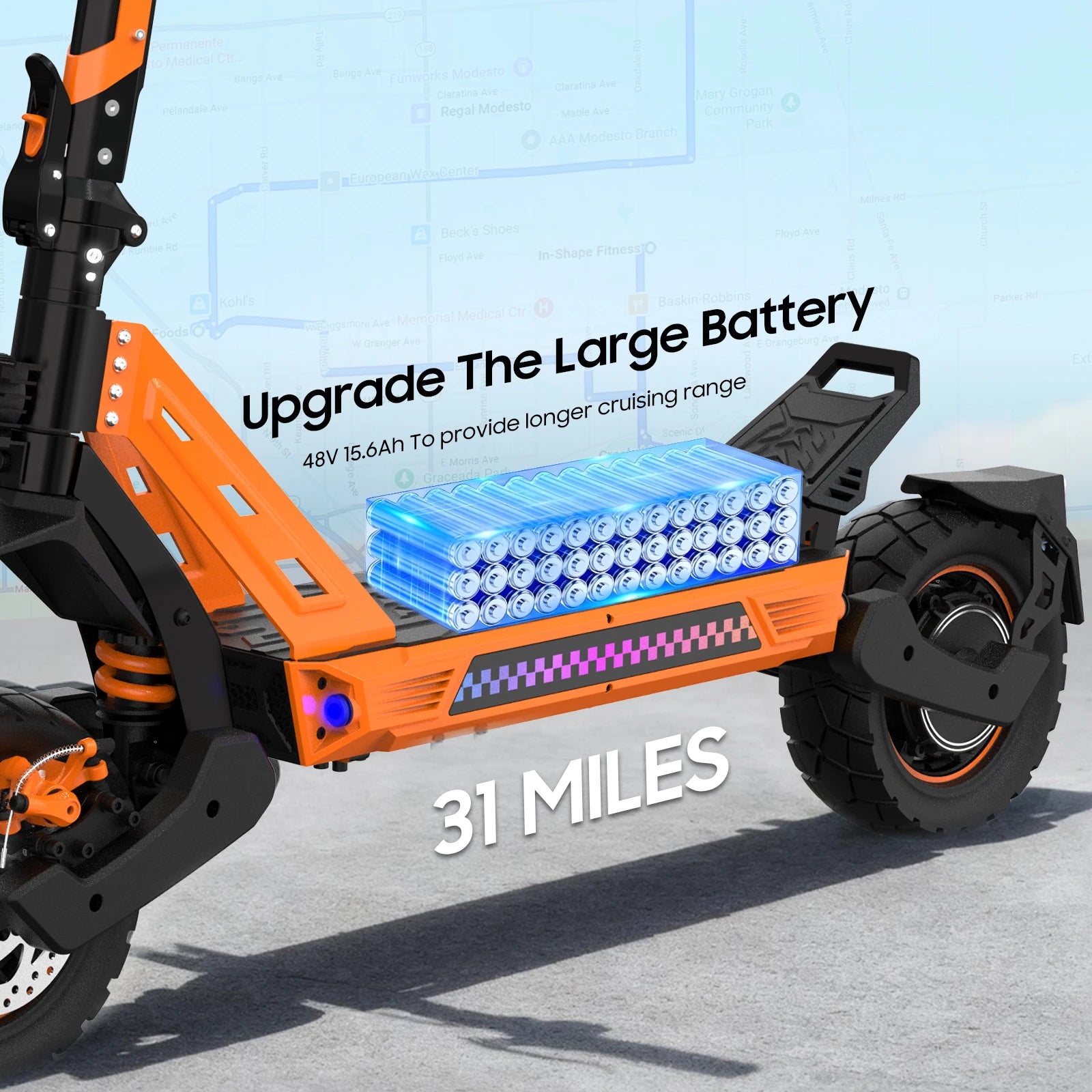 TOFUN TF3 PRO Electric Scooter 1200W with APP speed Maxi 50 km/h autonomy 40-50km 48V 15.6Ah tires 10 inch 4 Modes foldable