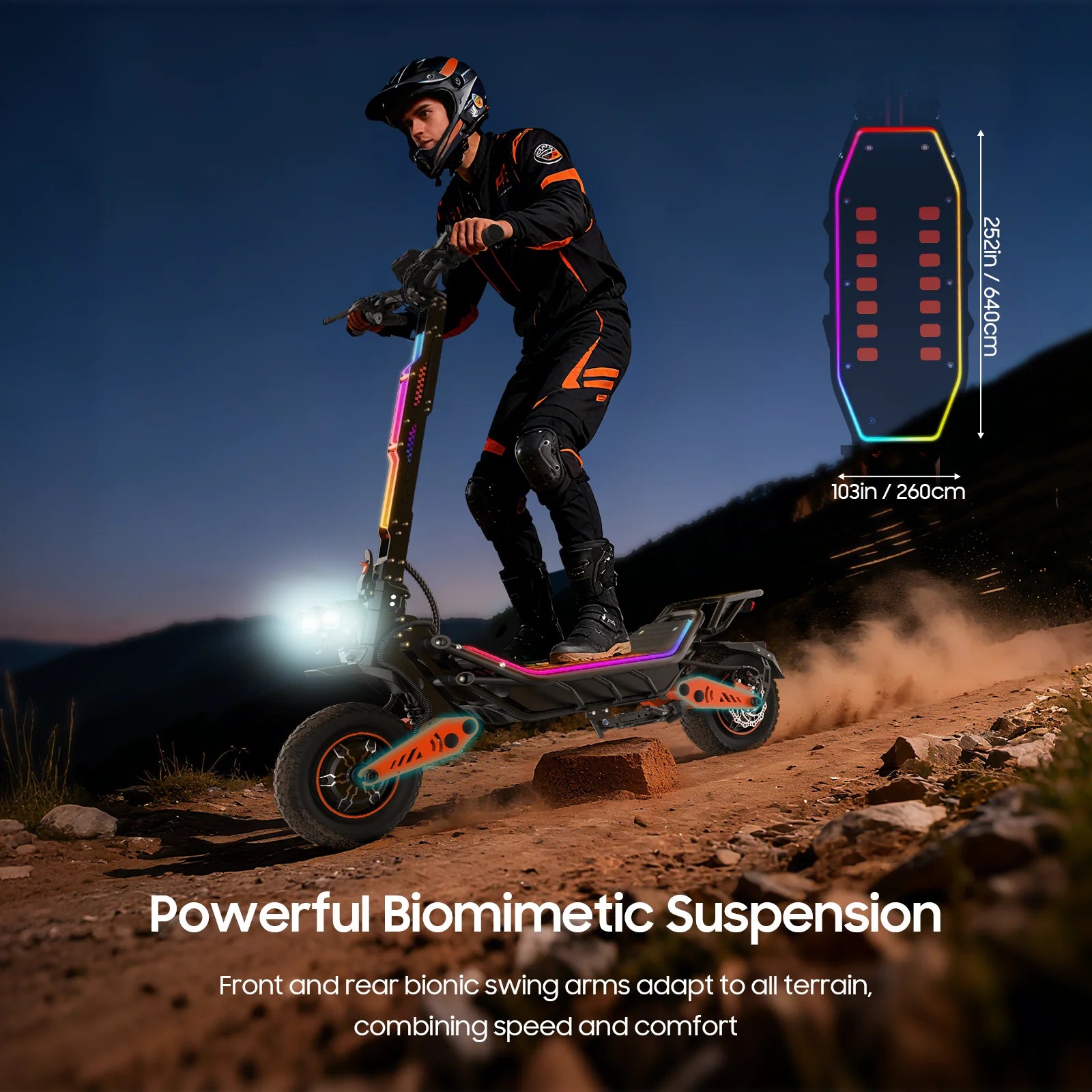 TOFUN TF7 Ultra Electric Scooter 60V 23.4Ah Max Speed 70km/h 75km Range 12'' Tire Dual Shock Absorbing Folding EScooter Adults